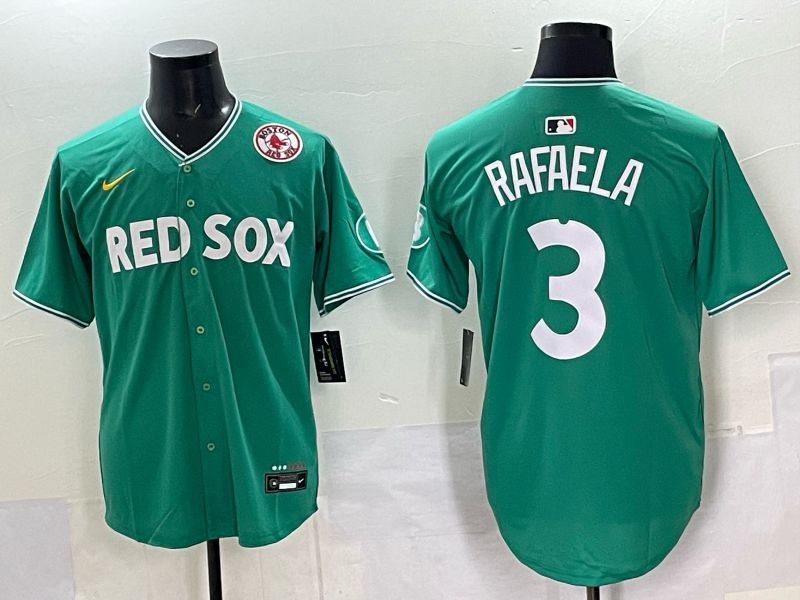Men 2025 Boston Red Sox #3 Rafaela Drak Green Joint Name Nike MLB Jersey 037->boston red sox->MLB Jersey